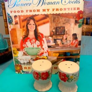 Cookbook and salt and pepper shakers